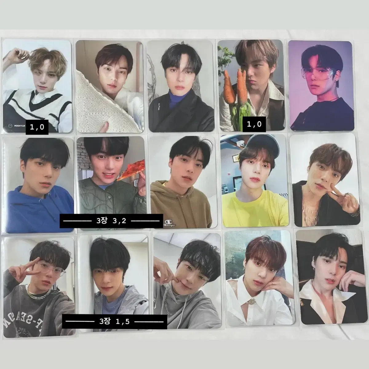 K-POP・アジア MONSTAX MINHYUK NFL SELFIE PHOTOCARD SET Monsta X monstax Minhyuk NFL poca set unreleased photocard album